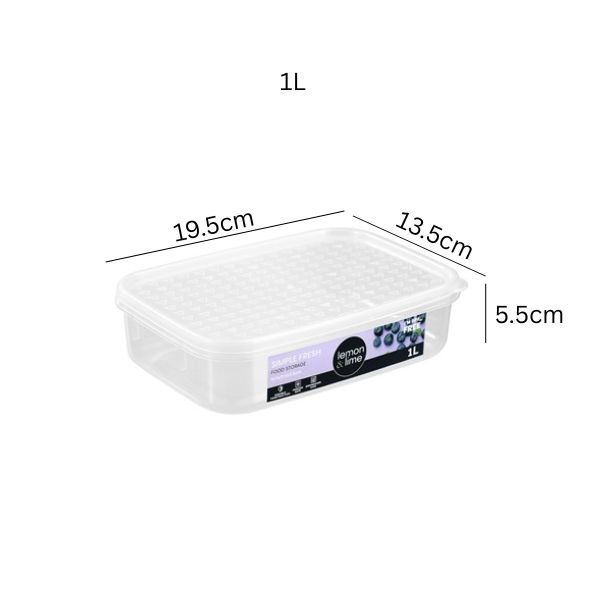 SIMPLE FRESH FOOD CONTAINER 1L 19.5X13.5X5.5CM image 0