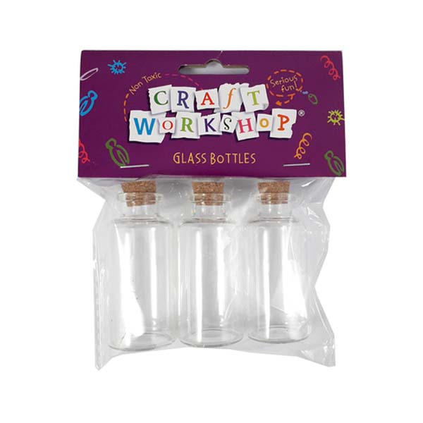 Craft Glass Bottle 3pc 6.8cm image 0