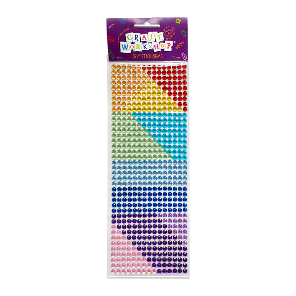 Craft Self Stick Gems Rainbow 584pc image 0
