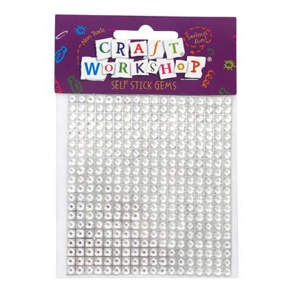 Craft Self Stick Gem Sheet Silver 72x80mm image 0