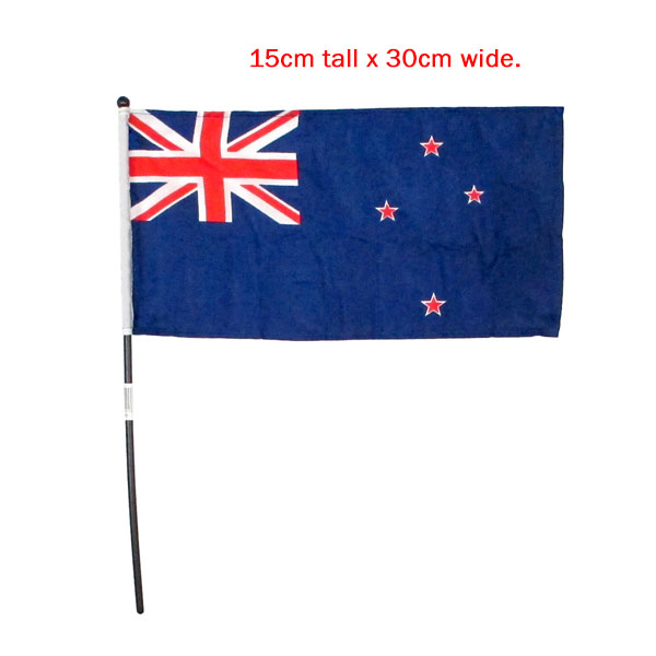 Flag NZ Hand Held 15x30cm image 0