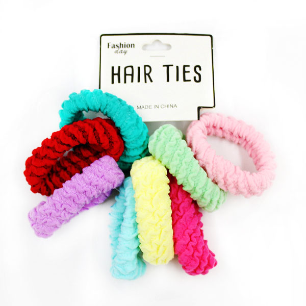 Hair Bands Chunky 4.5cm - 8pc Pastel image 0