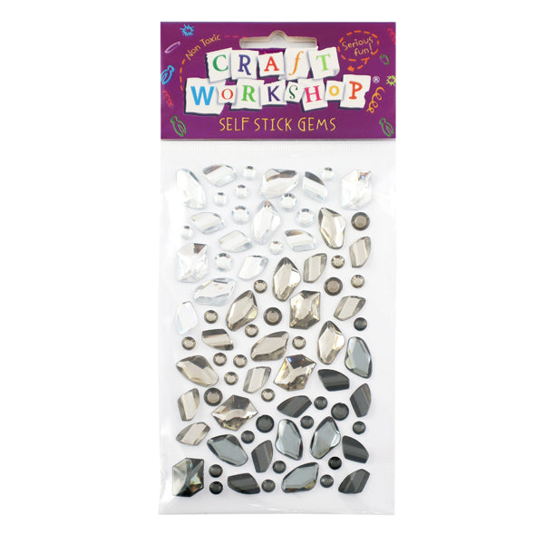 Craft Self Stick Gems Black 95x155 image 0