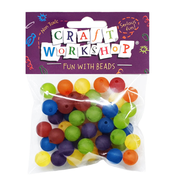 Craft Beads Matte Colourful 12mm 40g image 0