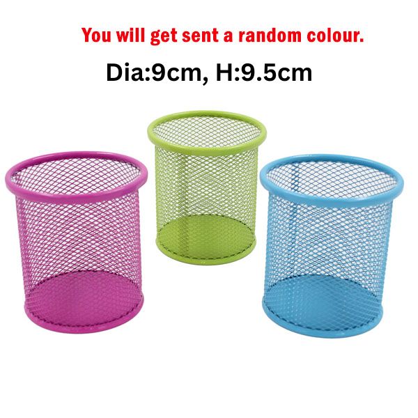 Pencil Container Round Steel Mesh image 0