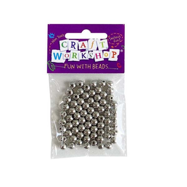 Craft Beads Spacer Silver Ball 6mm 8g image 0