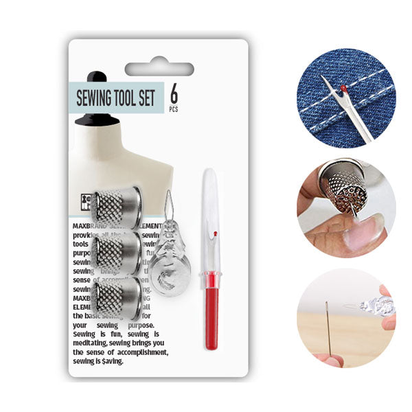 Sewing Tool Set Thimble x 3 Threader x 2 image 0