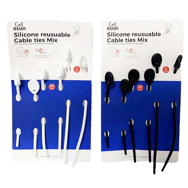 Silicone reusuable Cable ties Mix image 0
