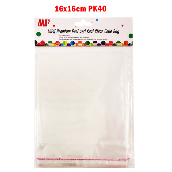 Clear Cello Bags 16x16cmPK40 image 0