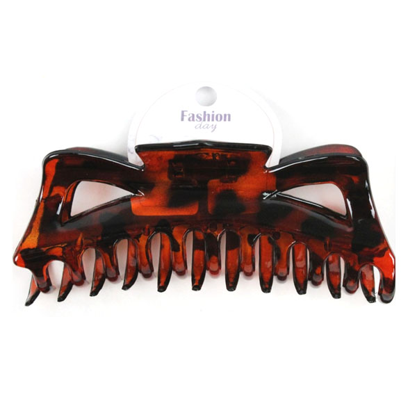 Hair Clip X Large 1PC - Brown Wide image 0