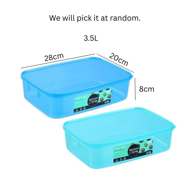 SIMPLE FRESH FOOD CONTAINER 3.5L 28X20X8CM 2 ASSTD image 0
