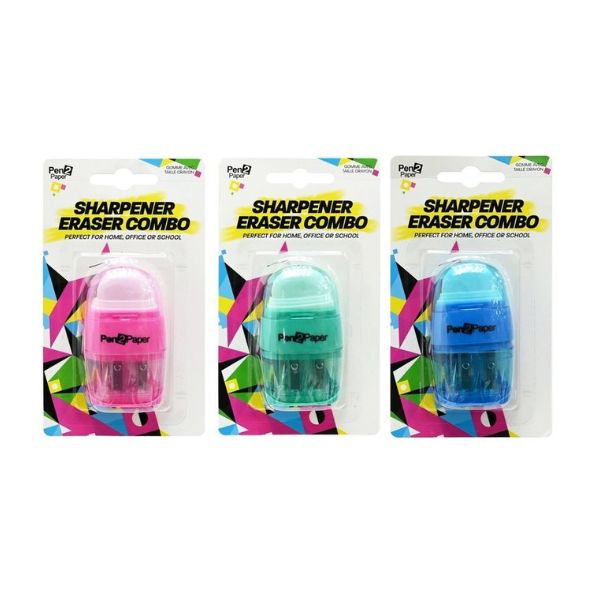 Sharpener & Eraser Combo 3 Assorted image 0