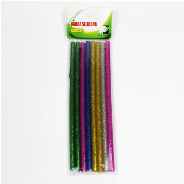 Hot Glue Gun Sticks - Colourful Glitter 8PC image 0