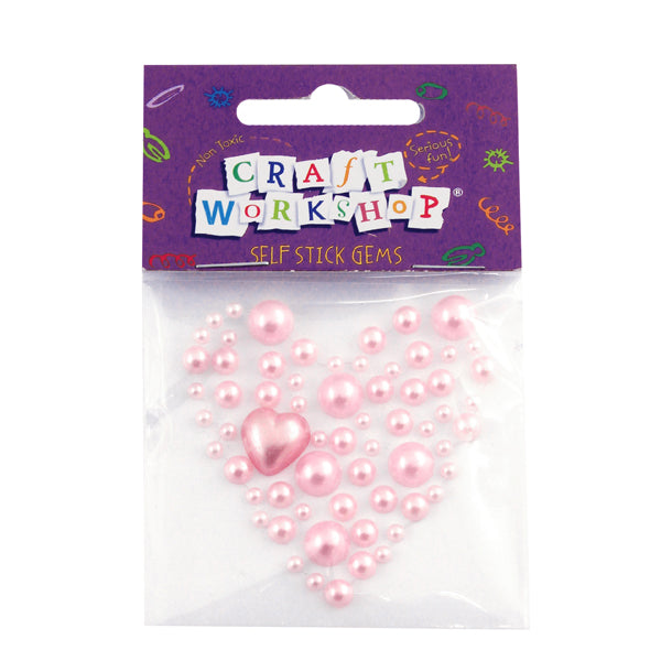 Craft Self Stick Gems Pearl Heart image 0