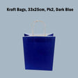Kraft Bags, 33x25cm, Pk2, Dark Blue image 0
