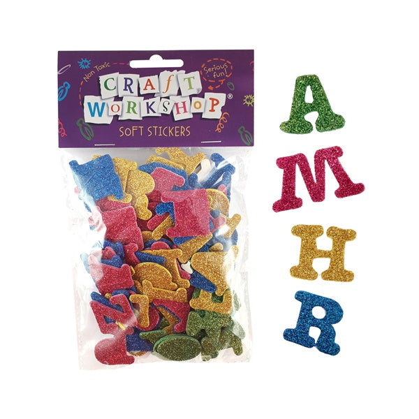 Craft Soft Stickers Glitter Letters image 0