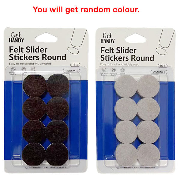 Felt Slider Stickers Round 5mm thick - 25mm 16pc image 0