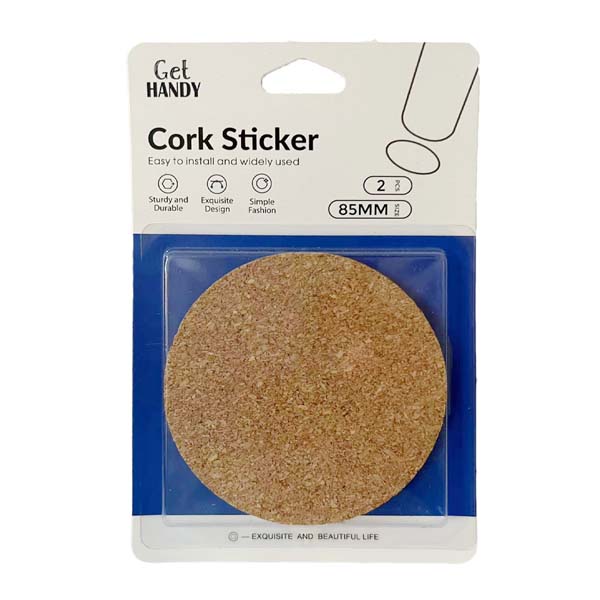 Cork Sticker 2pc Round Big(85mm) image 0