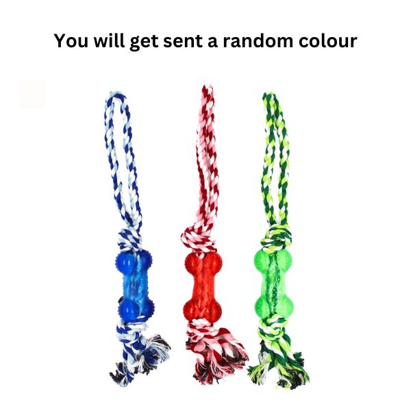 Dog Rope Toy with Bone image 0