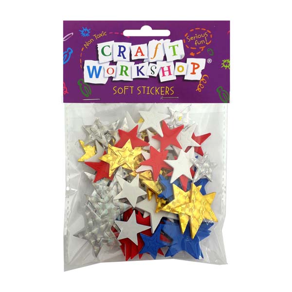 Craft Soft Sticker Shiny Stars 70pc image 0