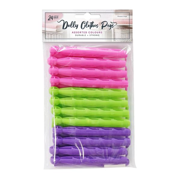 DOLLY PEGS PLASTIC 24PK image 0