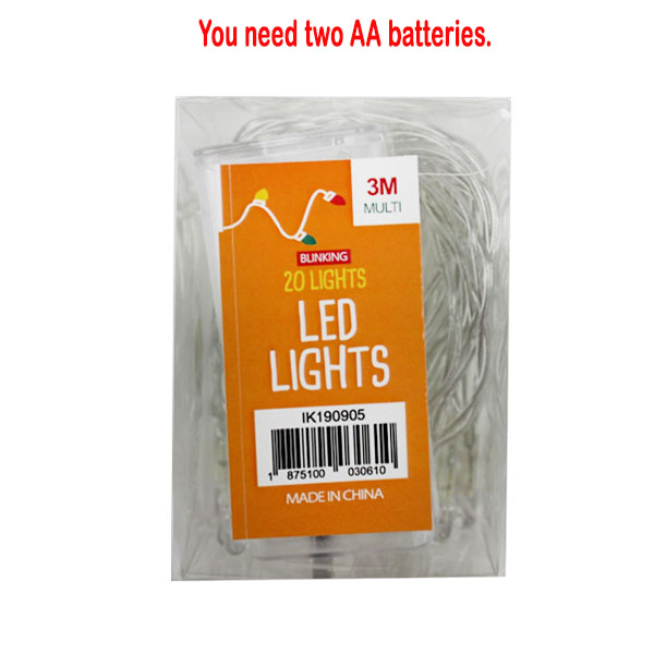 LED Lights - Multi Colour 3m with 20 lights Blinking image 0