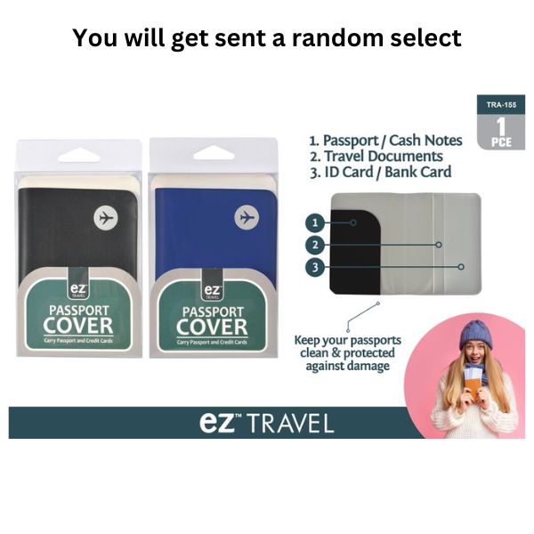 1pce PVC Passport Holder13.8x10.3cm-2ASTS image 0