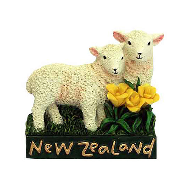 Magnet NZ Lambs W/Daffodils image 0