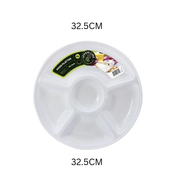 SERVING PLATTER 5 SECTION ROUND 32.5CM image 0