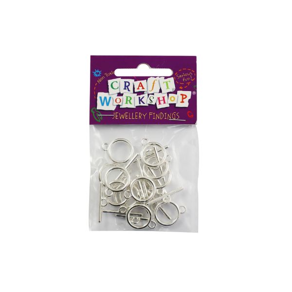 Craft Jewellery O-15mm & T-20mm Toggle Clasps 12pr image 0