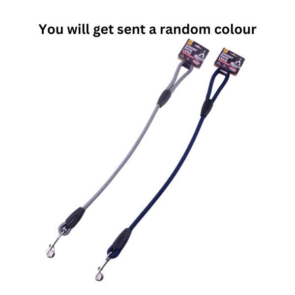 Dog Lead Shock Absorbing 2 Assorted Colours Grey & Navy Blue 60cm image 1