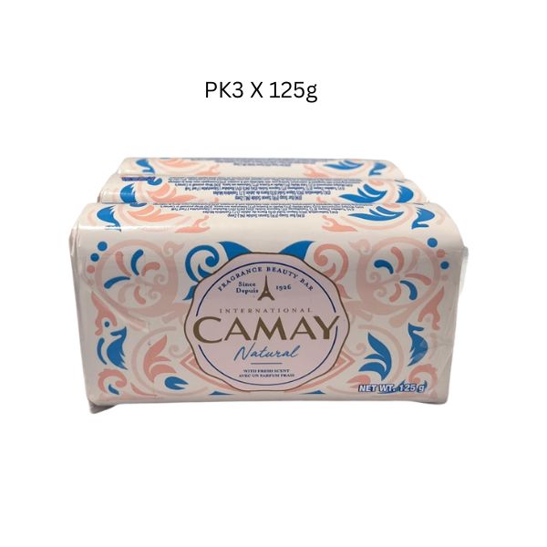 Camay PK3 x 125g Soap Bar Natural with Fresh Scent image 0