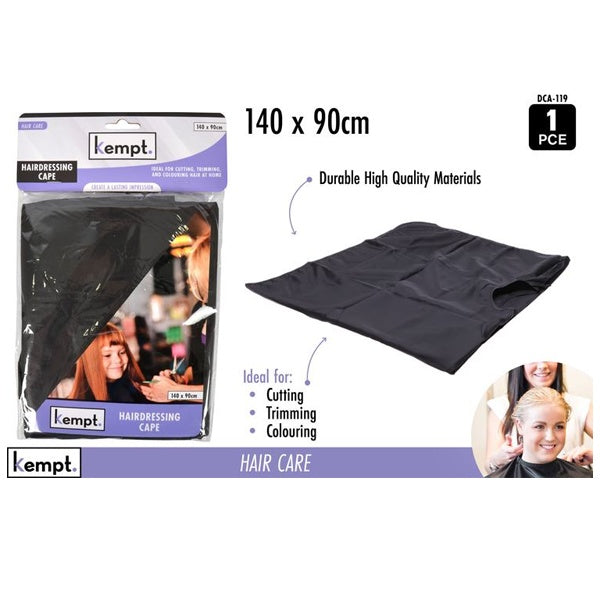 1pce Black Hairdressing Cape-140x90cm image 0