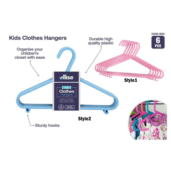 Hanger 6pce Kids Coat Hangers-29cm image 0