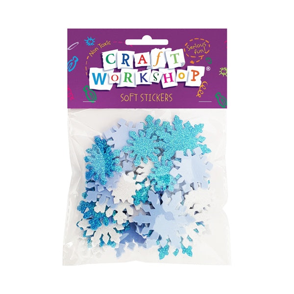 Craft Soft Stickers Snowflakes 60pc image 0