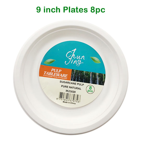 9 inch Eco Plates 8pc image 0