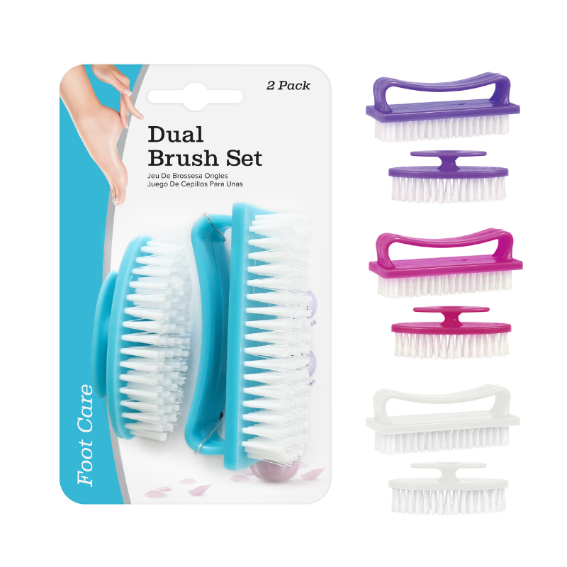 Nail Brush 2pc Set 4Asst