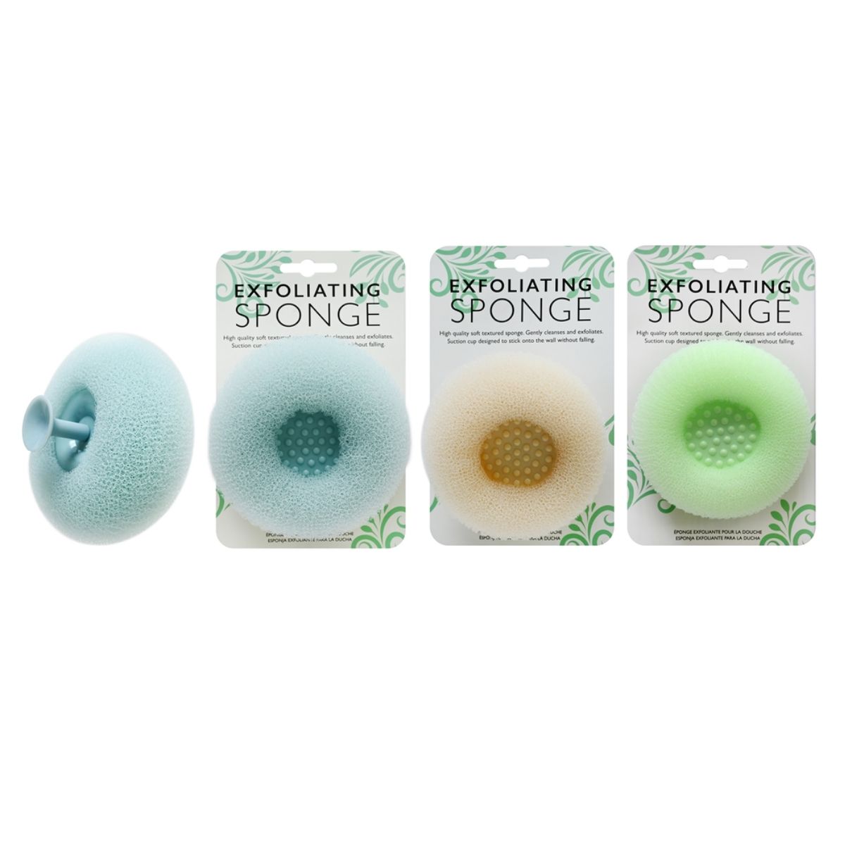 Exfoliating Shower Sponge with Suction