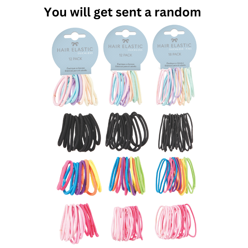 Hair Elastic Ouchless 12Asst