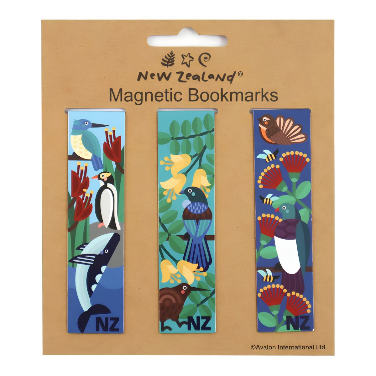 Magnetic Bookmarks NZ Birds & Plants – 3 Pack