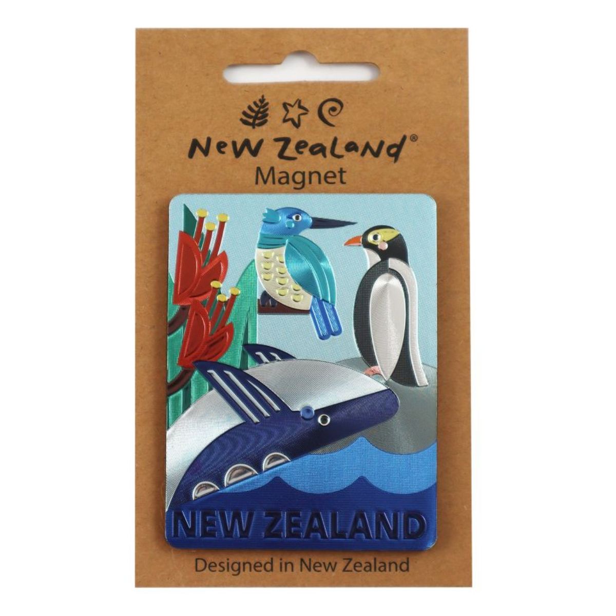 Magnet NZ Foil Kiwiana Coastal 75x55mm