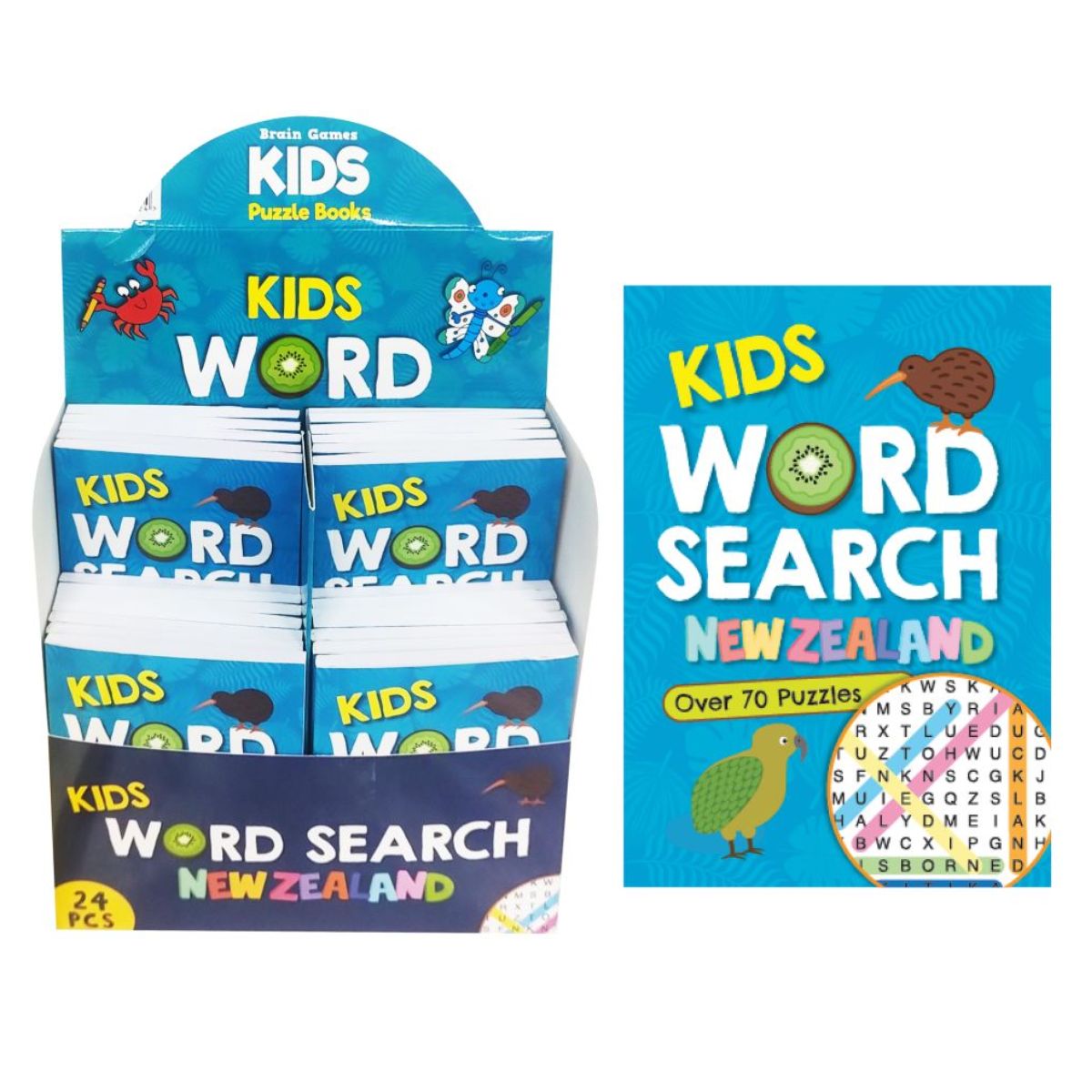 NZ Kiwiana Kids Word Search Book 96 Pages