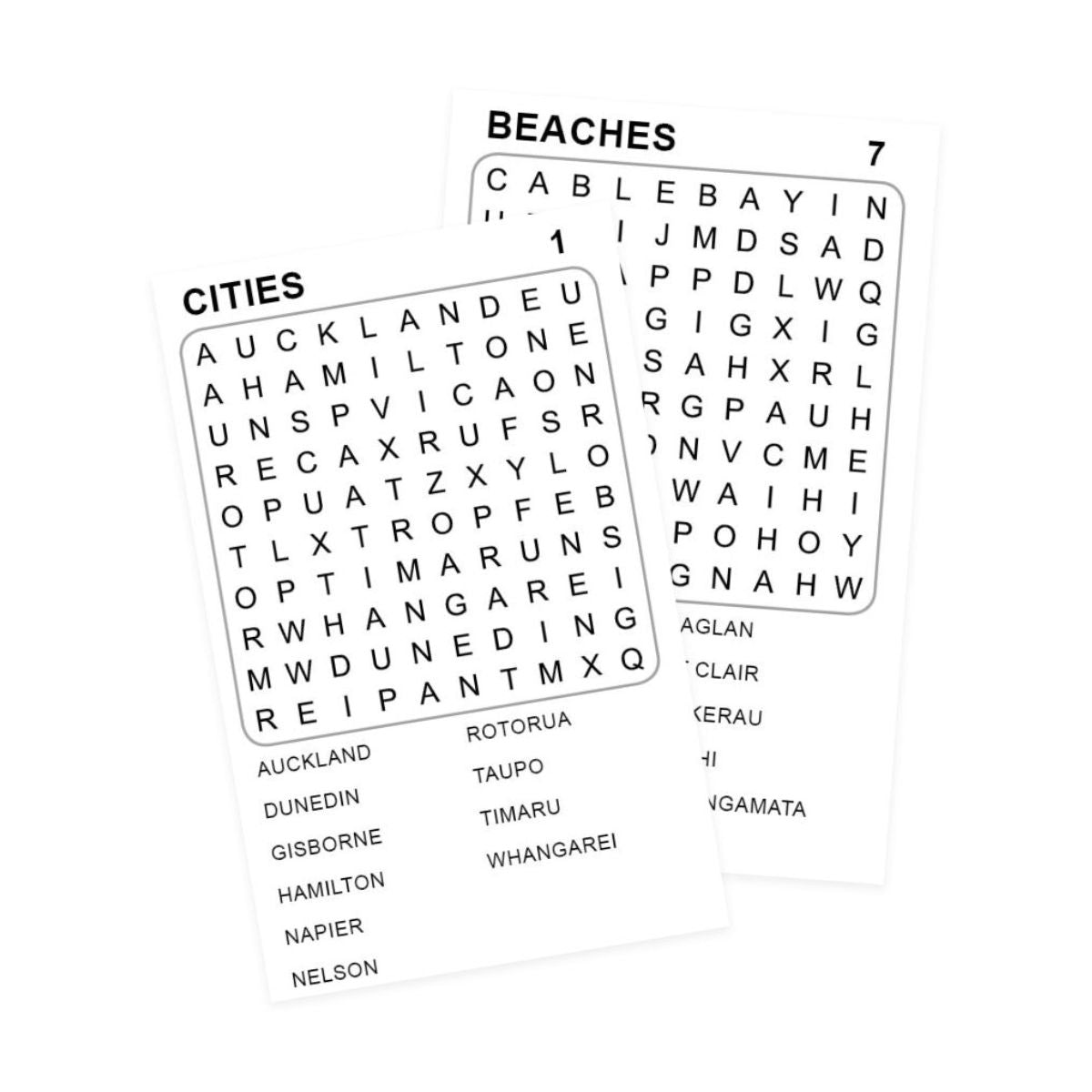 NZ Kiwiana Kids Word Search Book 96 Pages