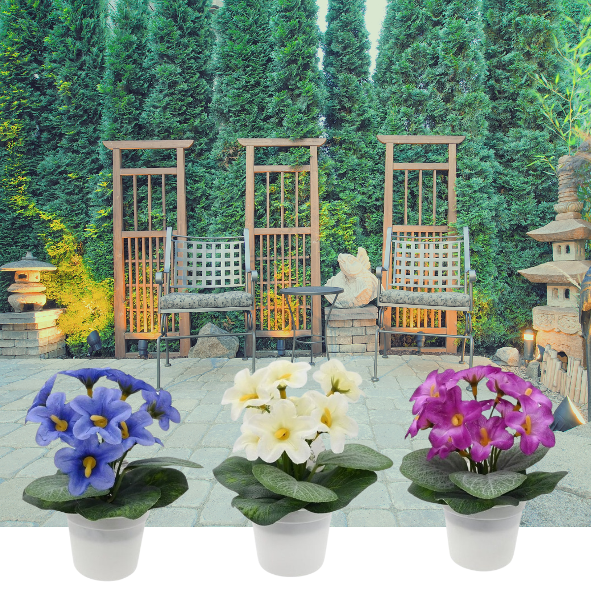 Artificial Violet in Pot 14cm – Assorted