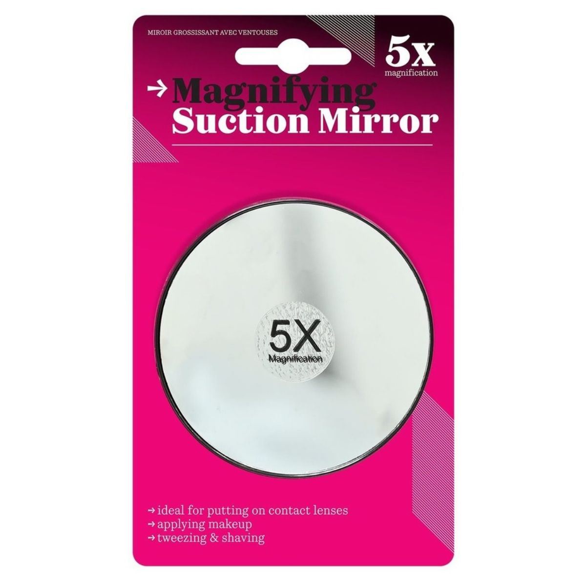 5x Magnifying Mirror with Suction Cups – Makeup & Beauty Mirror