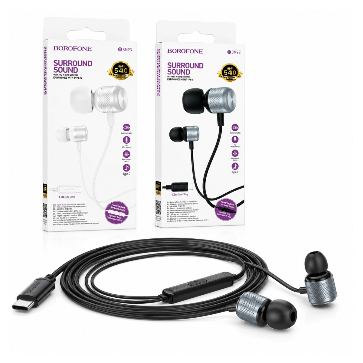 BM93 universal digital earphones with microphone