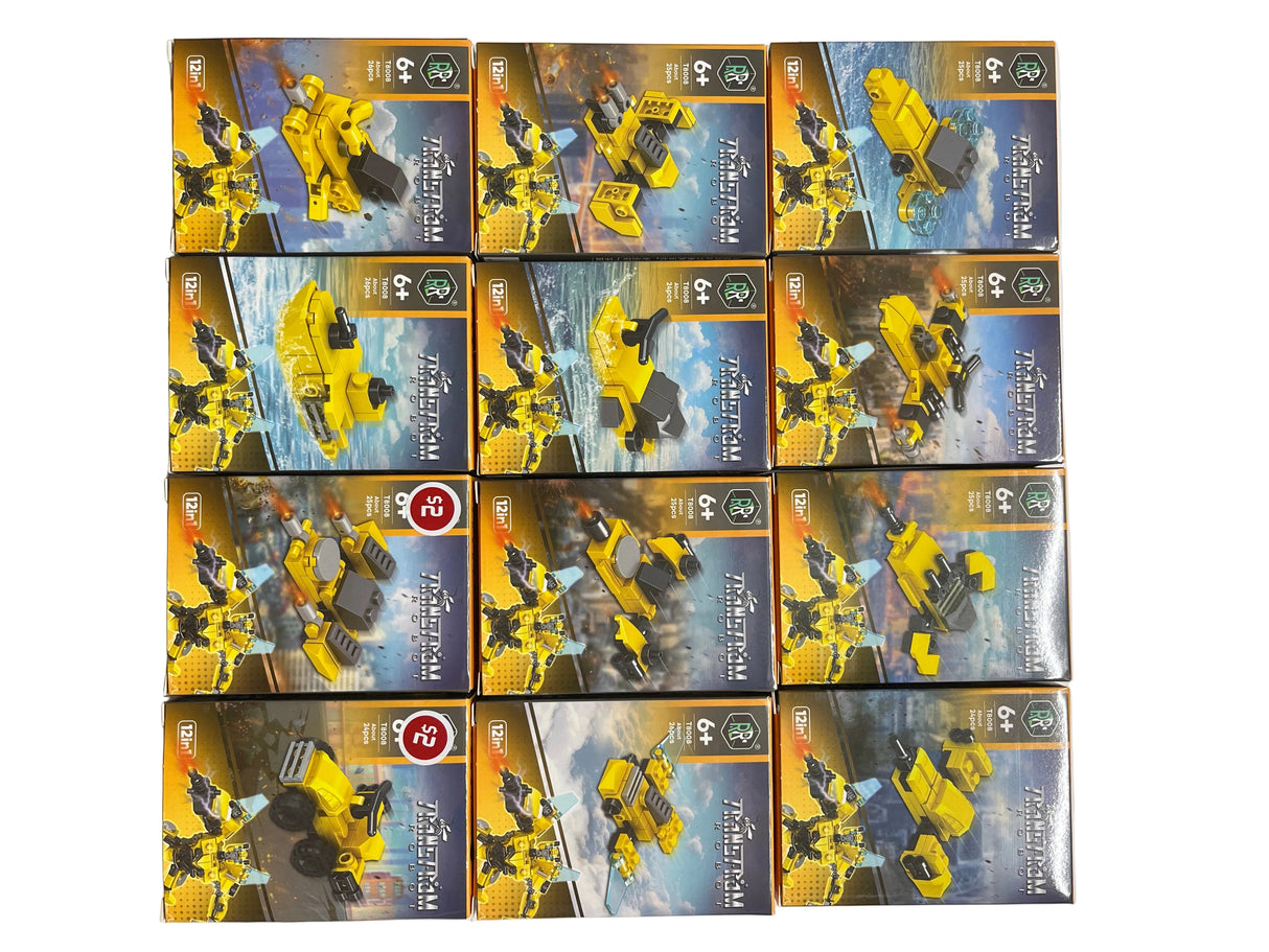 Yellow & Black Mech Mini Building Blocks Toy
