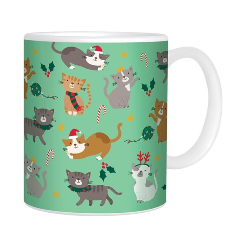 XMAS MUG BOXED CATS