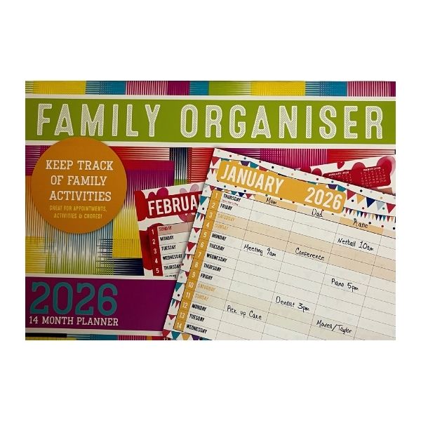 CALENDAR RECTANGLE FAM ORGANISER FSC MIX 2026