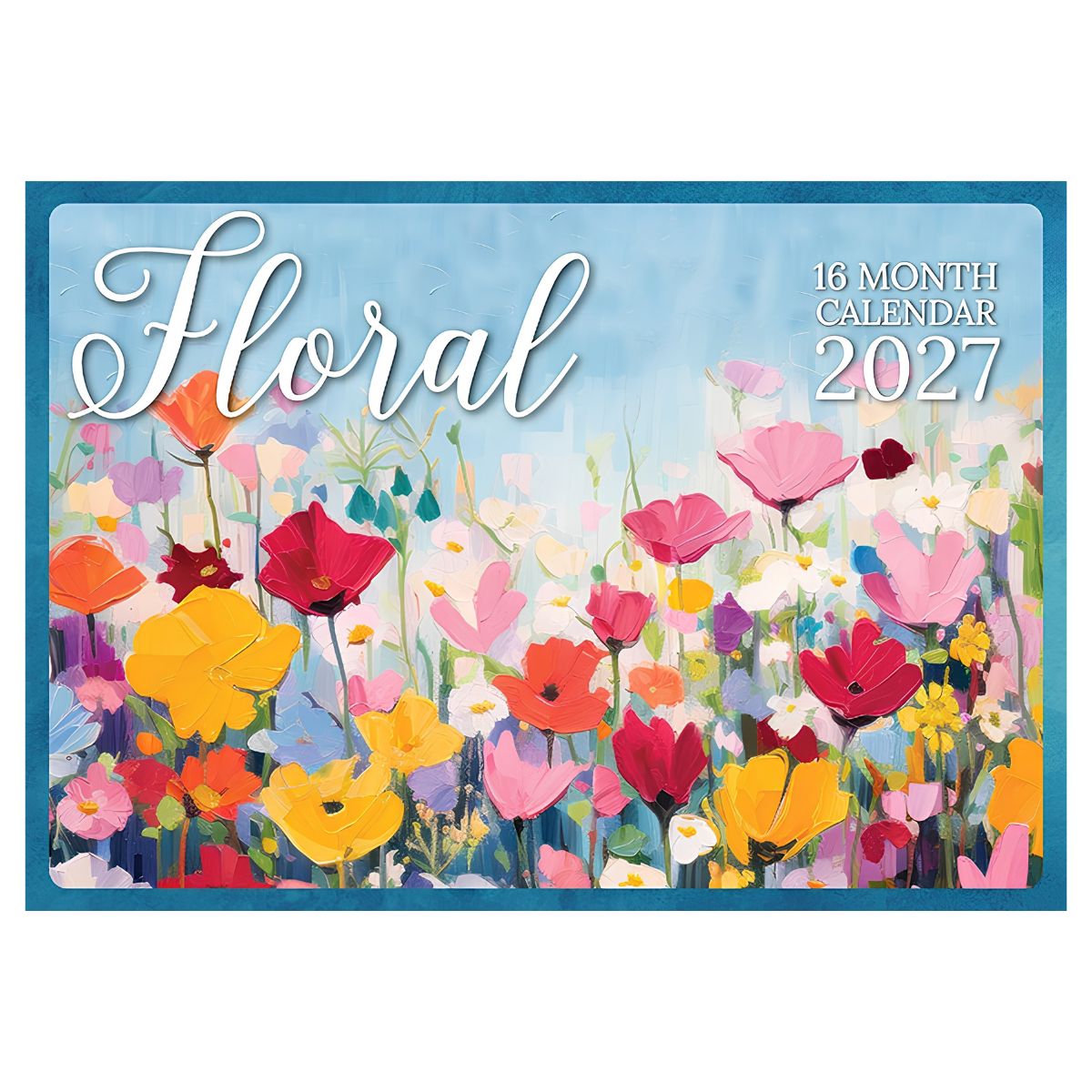 2027 Elegant Floral Rectangle Calendar - FSC Mix